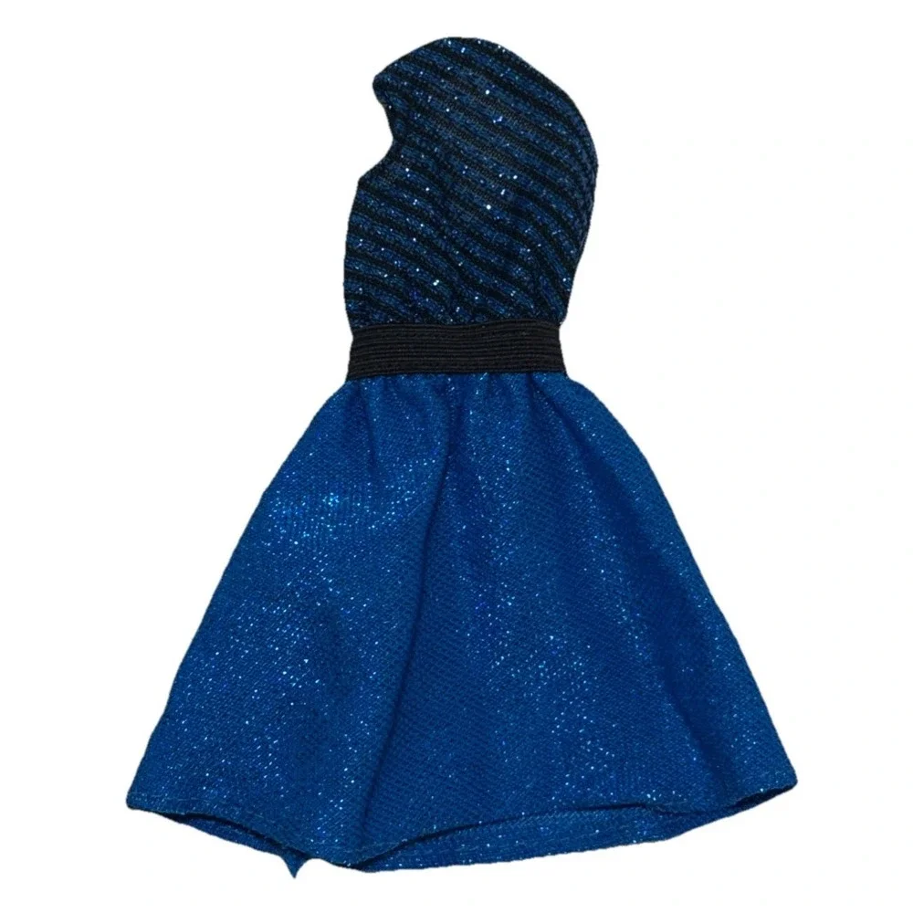 RARE 1983 Barbie Fancy Fashions Dress #7508 Dress Blue and Black Shimmer BB15-19